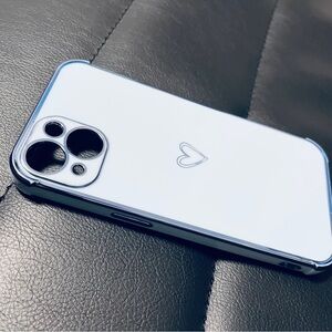 IPhone 13 Phone Case - Blue and Silver Trim